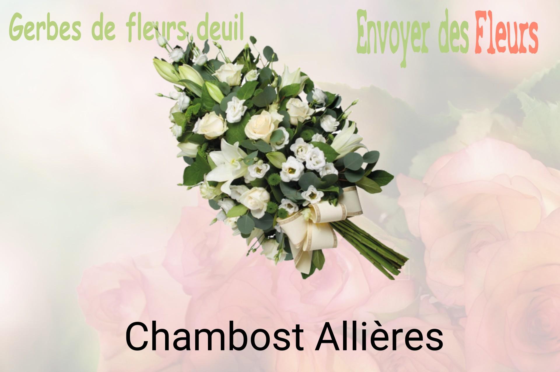 Gerbe de fleurs de deuil livrée à Chambost-Allières
